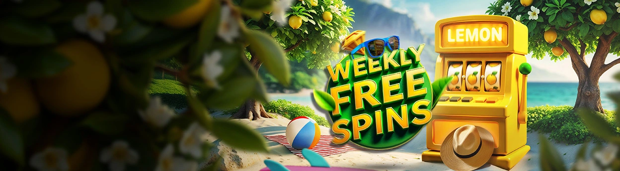 Weekly free spins at Lemon Casino — up to 100 spins